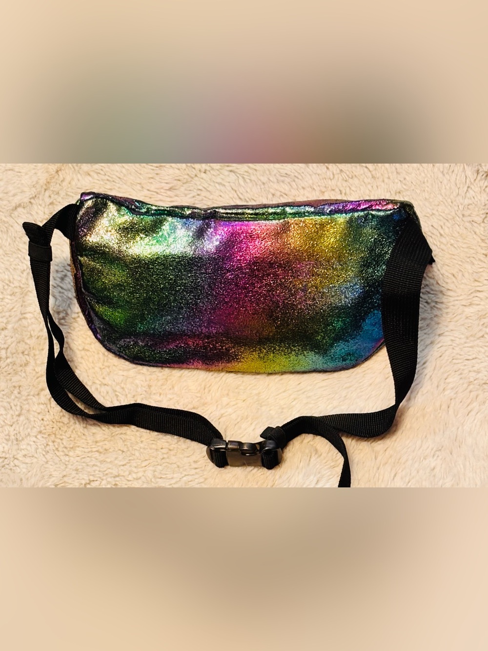Rare Converse Metallic Iridescent Rainbow Ombre Crossbody/Belt Bag - Picture 2 of 7